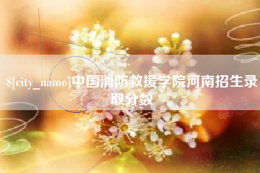 泽州中国消防救援学院河南招生录取分数