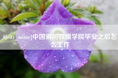 泽州中国消防救援学院毕业之后怎么工作