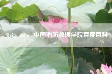 泽州中国消防救援学院百度百科