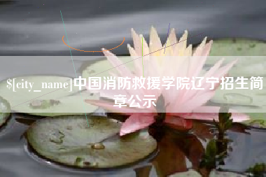 泽州中国消防救援学院辽宁招生简章公示