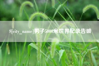 泽州男子5000米世界纪录告破