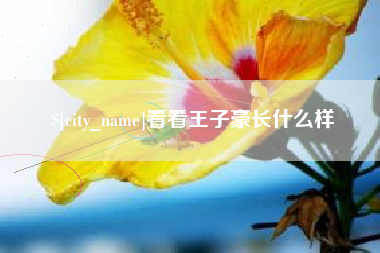 泽州看看王子豪长什么样