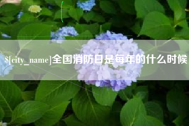 泽州全国消防日是每年的什么时候