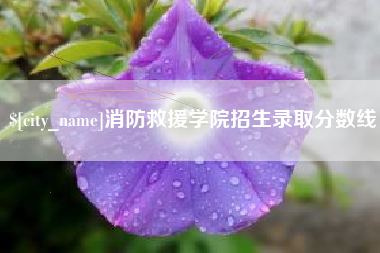 泽州消防救援学院招生录取分数线