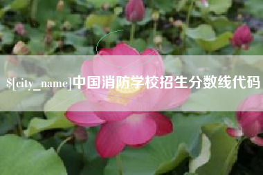 泽州中国消防学校招生分数线代码