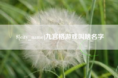 泽州九宫格游戏叫啥名字