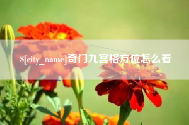 泽州奇门九宫格方位怎么看