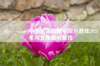 泽州中国消防救援学院分数线2023年河北录取分数线