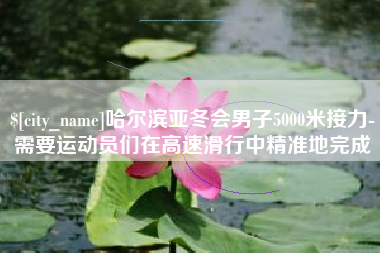 泽州哈尔滨亚冬会男子5000米接力-需要运动员们在高速滑行中精准地完成