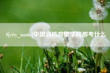 泽州中国消防救援学院都考什么