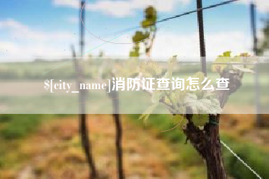泽州消防证查询怎么查