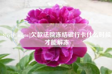 泽州欠款法院冻结银行卡什么时候才能解冻