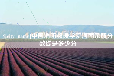 泽州中国消防救援学院河南录取分数线是多少分