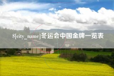 泽州冬运会中国金牌一览表