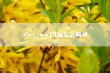泽州九宫怎么解释